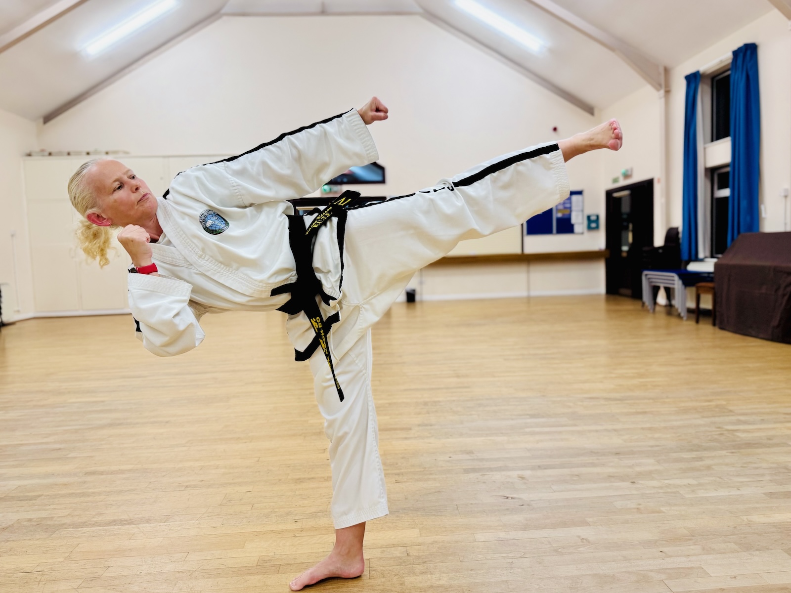 Karen Kisson Taekwon-Do side kick